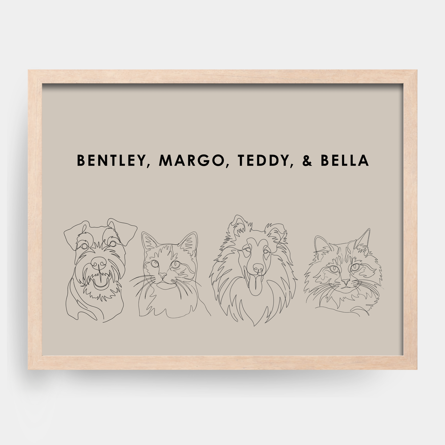 Line Art 4 Pet Portrait