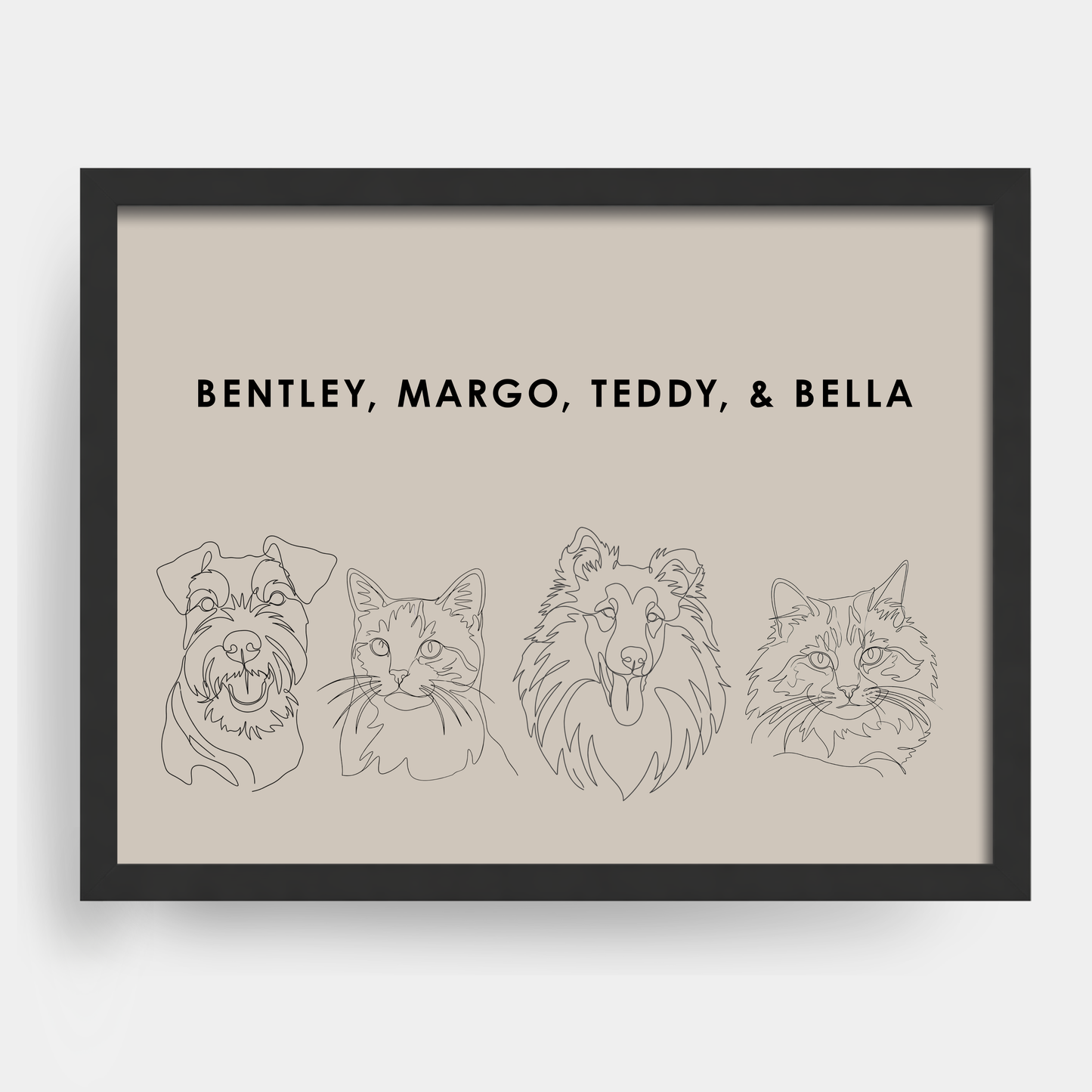 Line Art 4 Pet Portrait