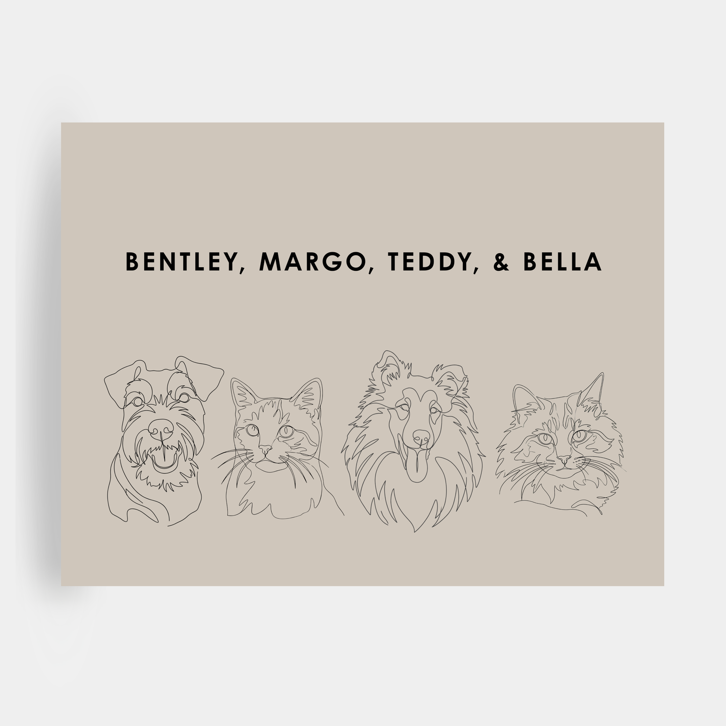 Line Art 4 Pet Portrait