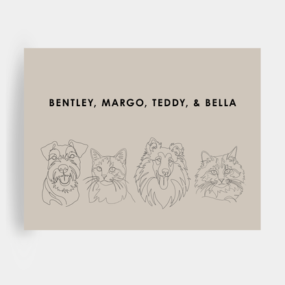 Line Art 4 Pet Portrait