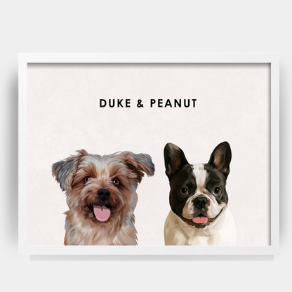 Modern 2 Pet Portrait