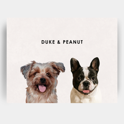 Modern 2 Pet Portrait