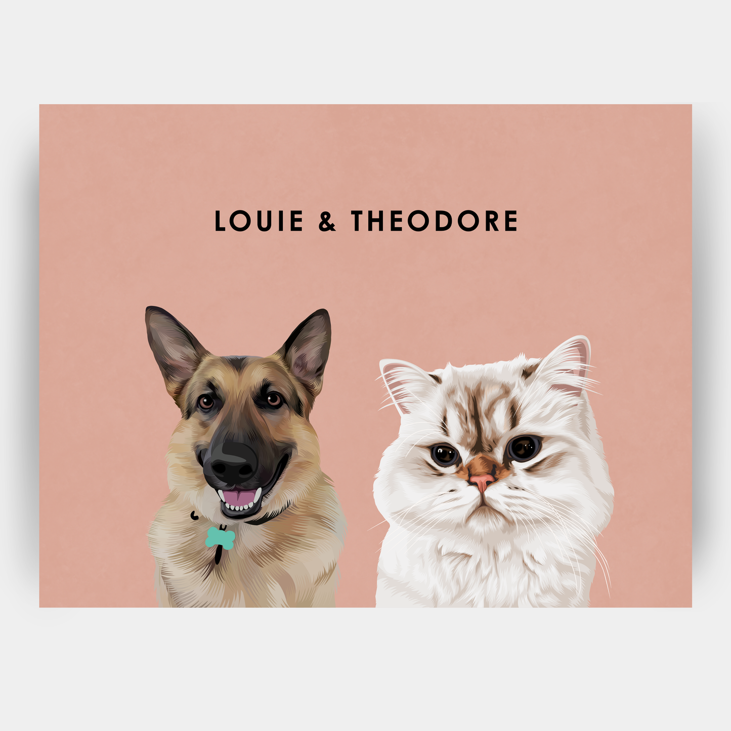 Modern 2 Pet Portrait