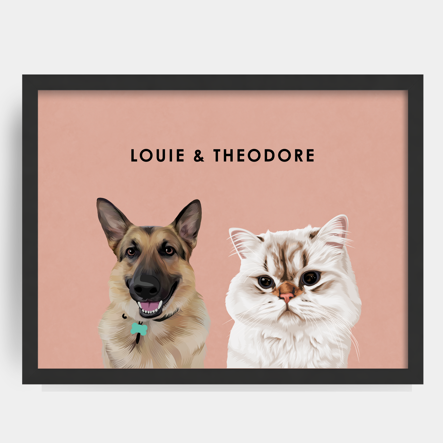 Modern 2 Pet Portrait