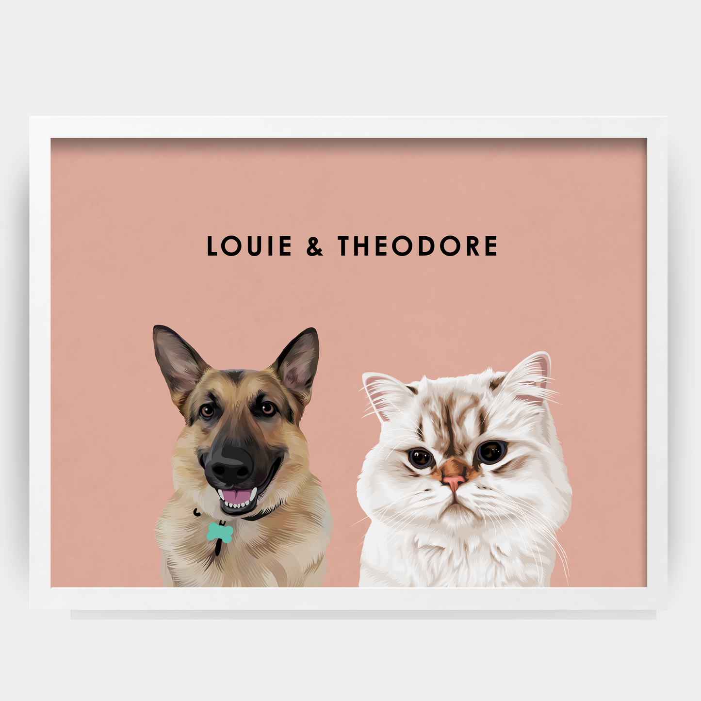 Modern 2 Pet Portrait