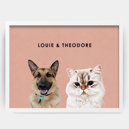 Modern 2 Pet Portrait