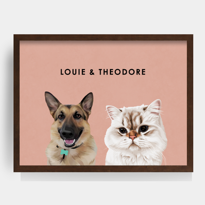 Modern 2 Pet Portrait