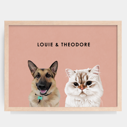 Modern 2 Pet Portrait