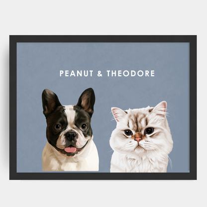 Modern 2 Pet Portrait