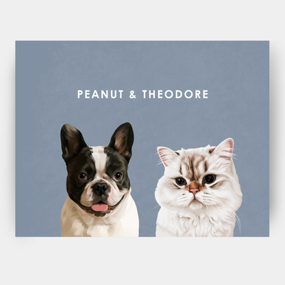 Modern 2 Pet Portrait