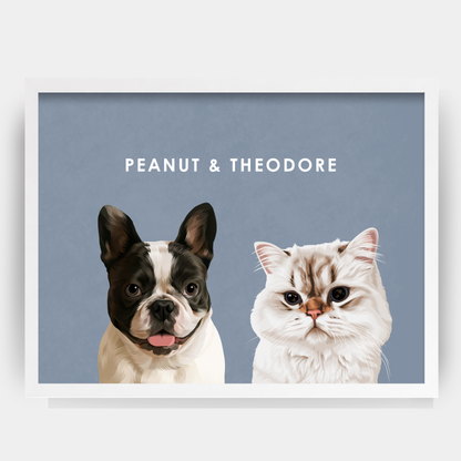 Modern 2 Pet Portrait