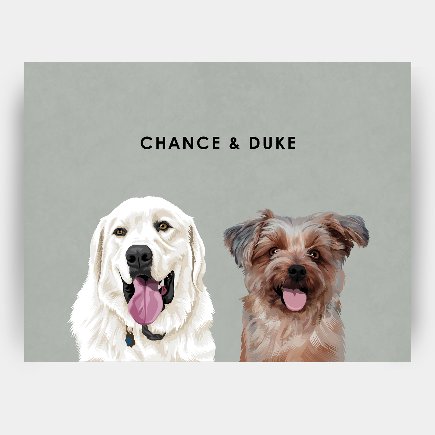 Modern 2 Pet Portrait