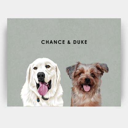 Modern 2 Pet Portrait