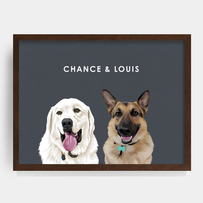 Modern 2 Pet Portrait