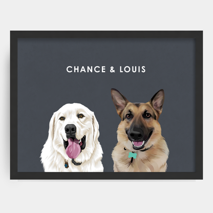 Modern 2 Pet Portrait