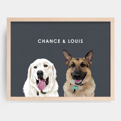 Modern 2 Pet Portrait