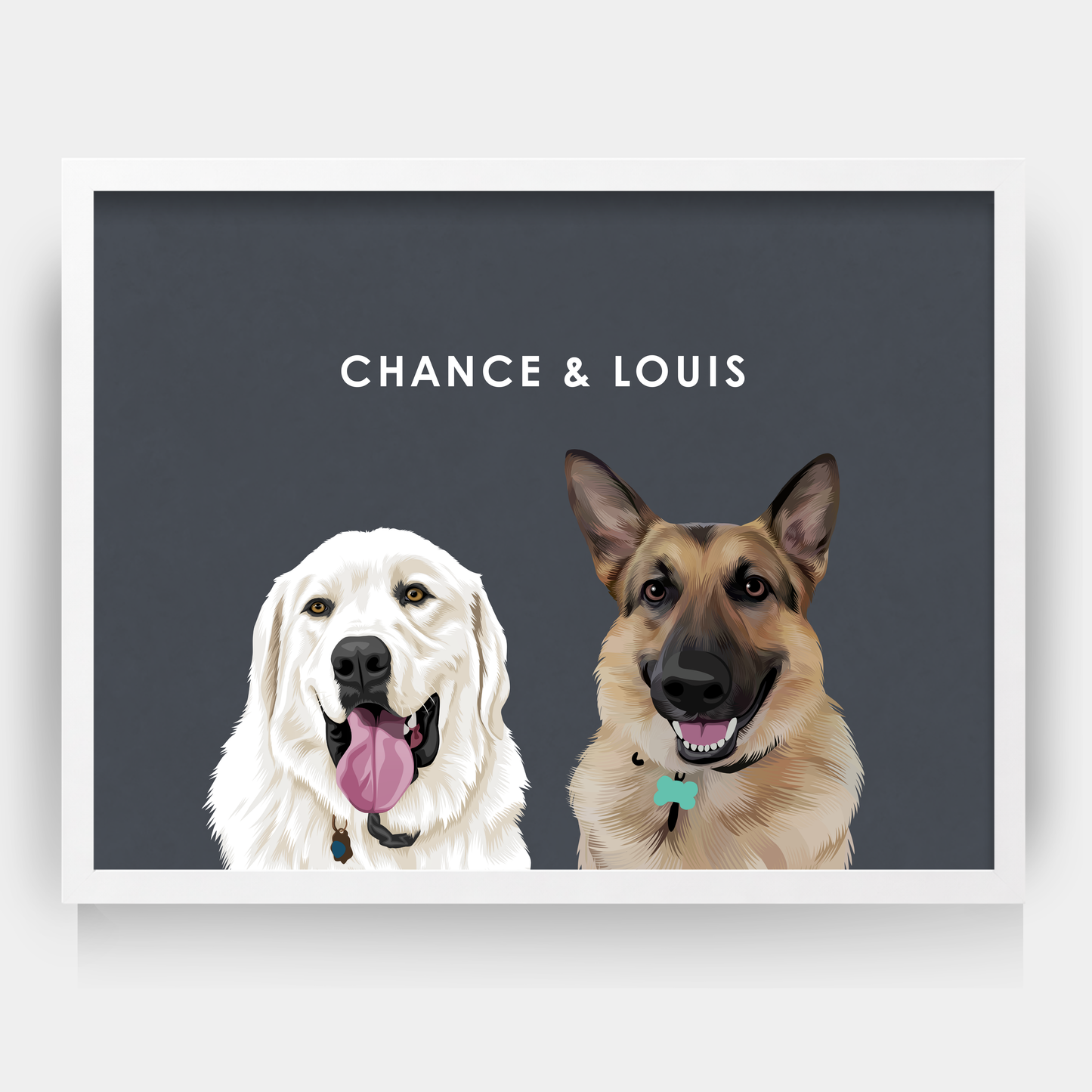 Modern 2 Pet Portrait