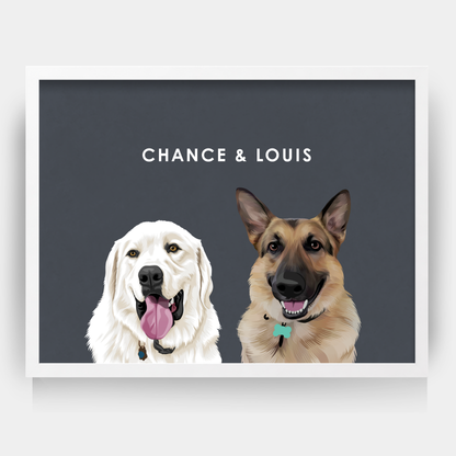 Modern 2 Pet Portrait