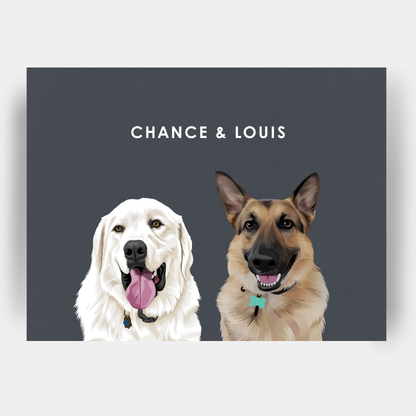 Modern 2 Pet Portrait