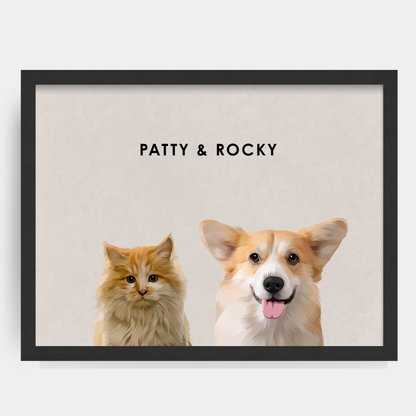 Modern 2 Pet Portrait