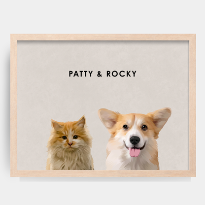 Modern 2 Pet Portrait