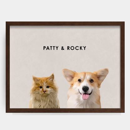 Modern 2 Pet Portrait