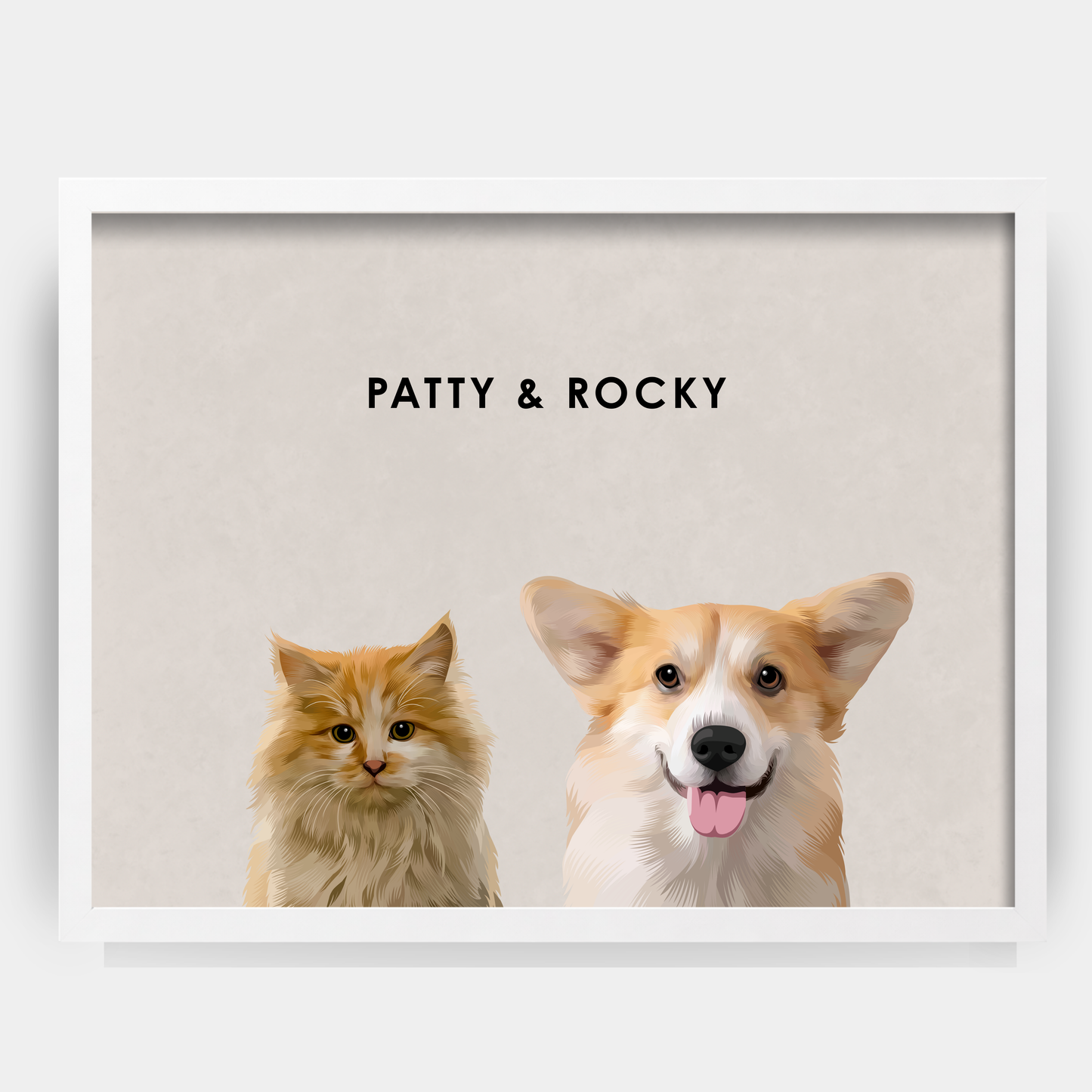 Modern 2 Pet Portrait