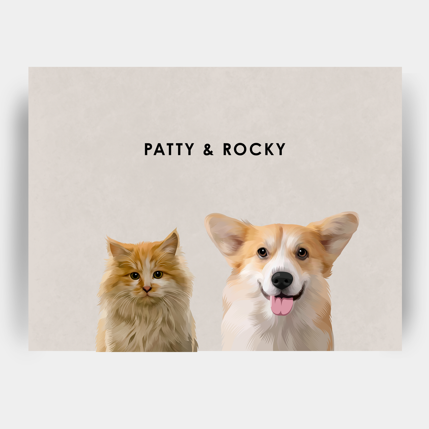 Modern 2 Pet Portrait