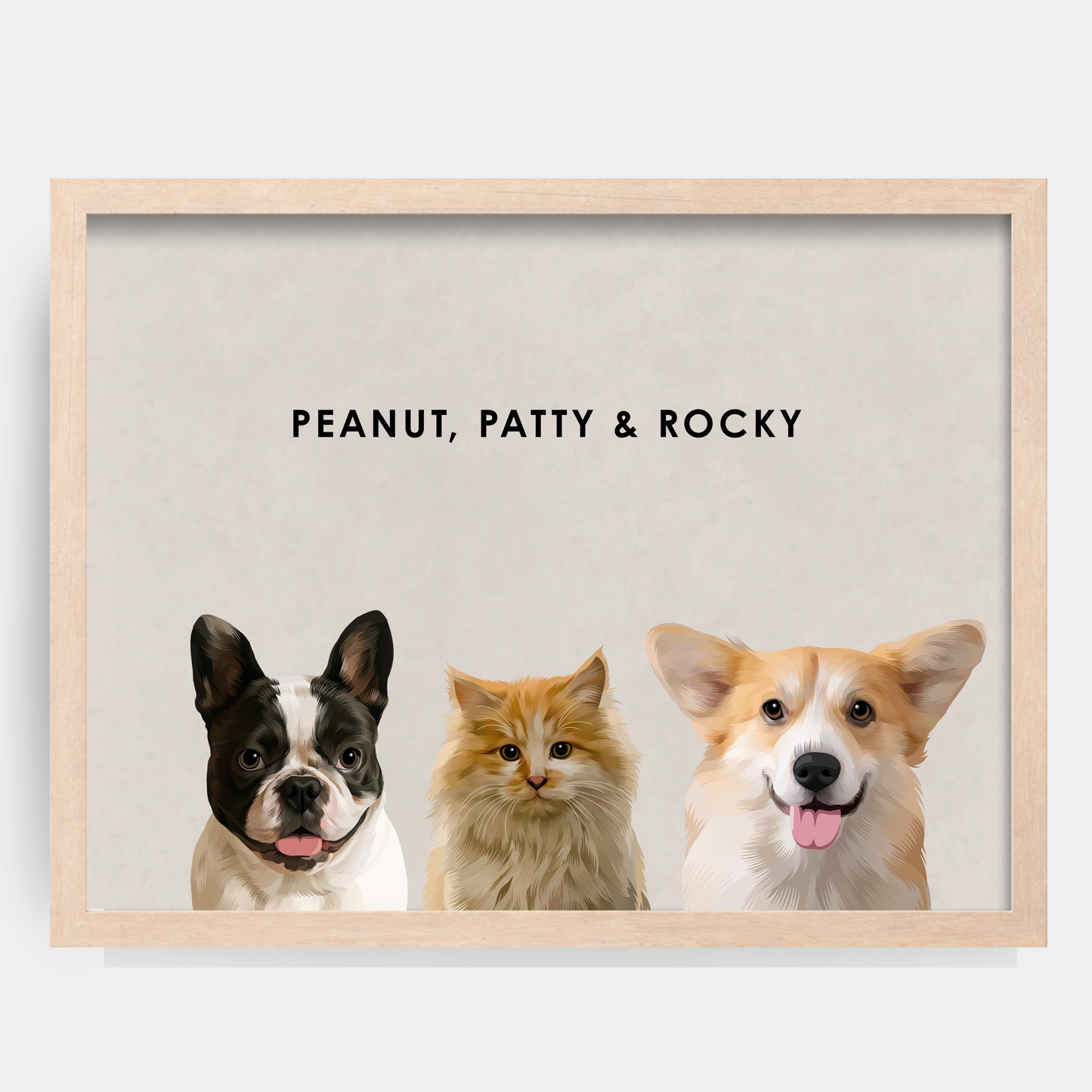 Modern Three Pet Portrait