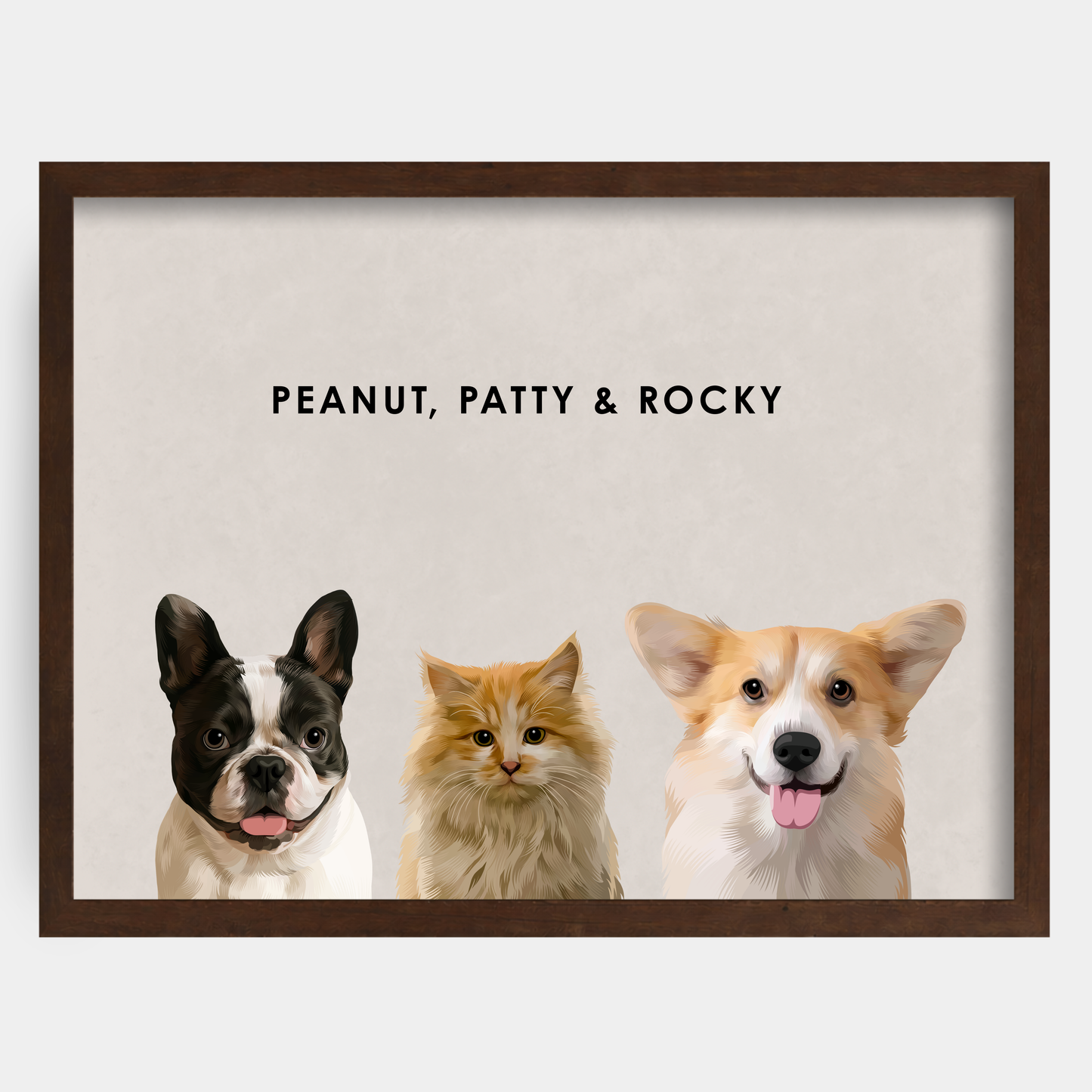 Modern Three Pet Portrait