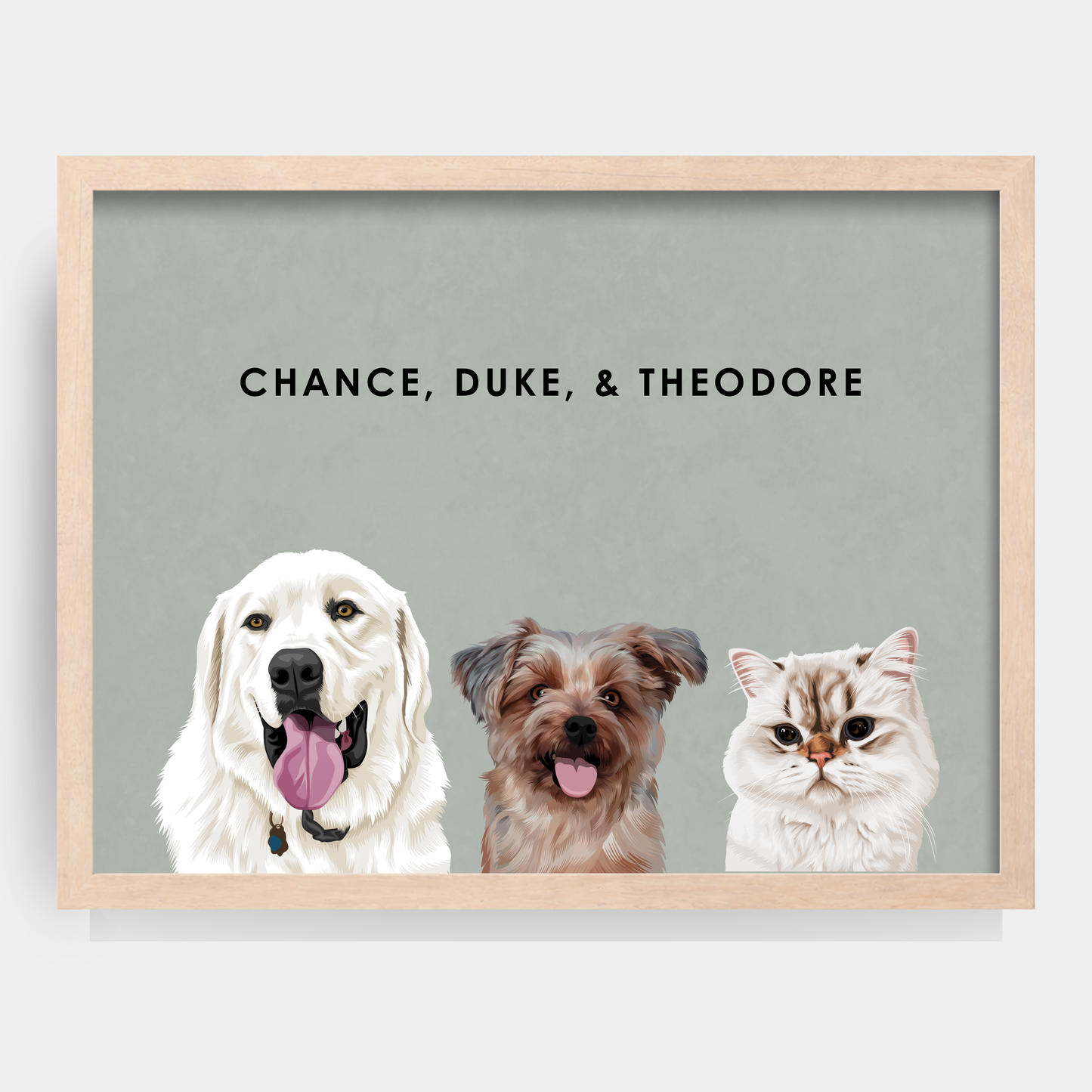 Modern Three Pet Portrait