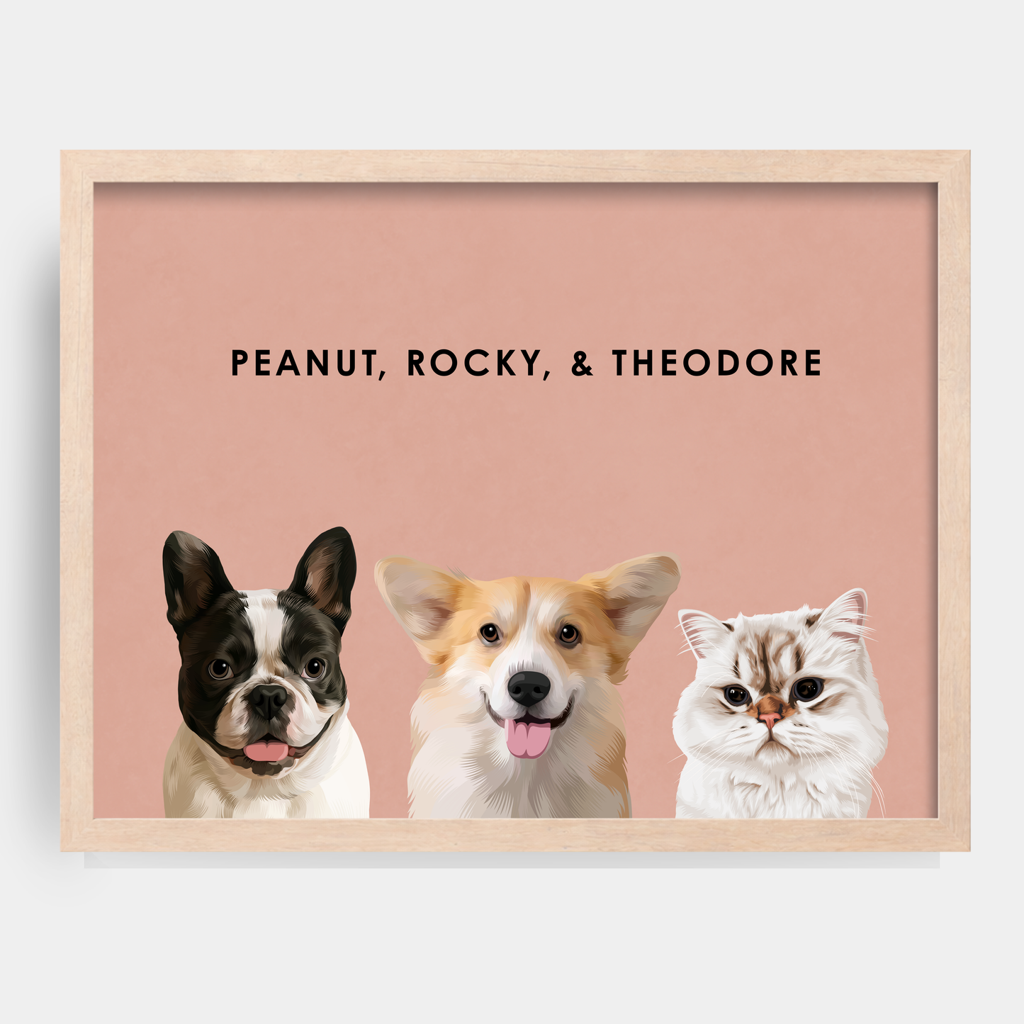 Modern Three Pet Portrait