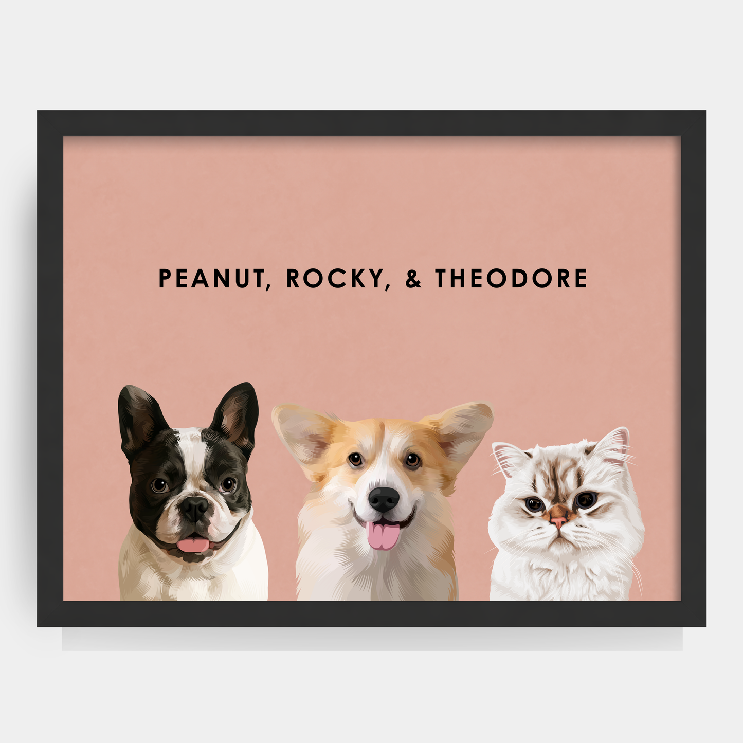 Modern Three Pet Portrait