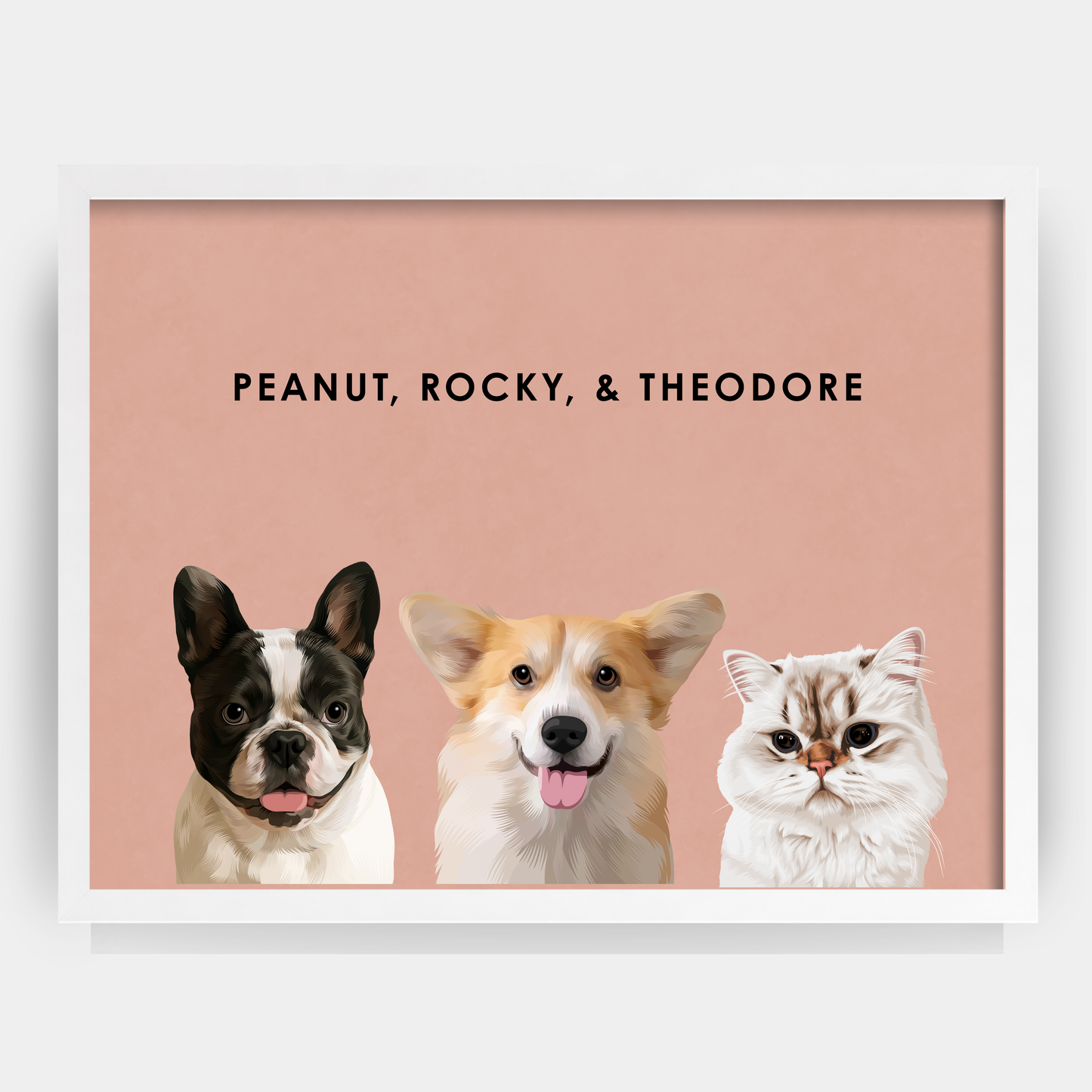 Modern Three Pet Portrait