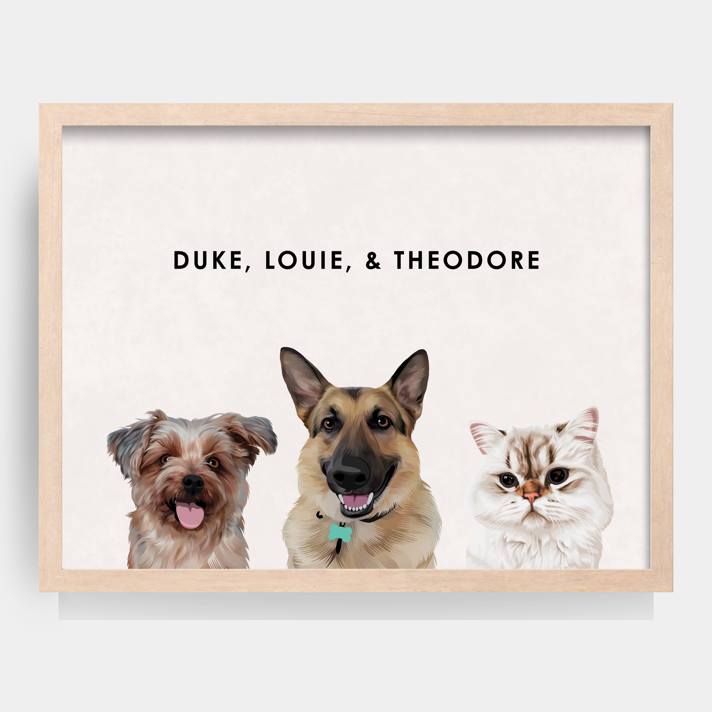 Modern Three Pet Portrait
