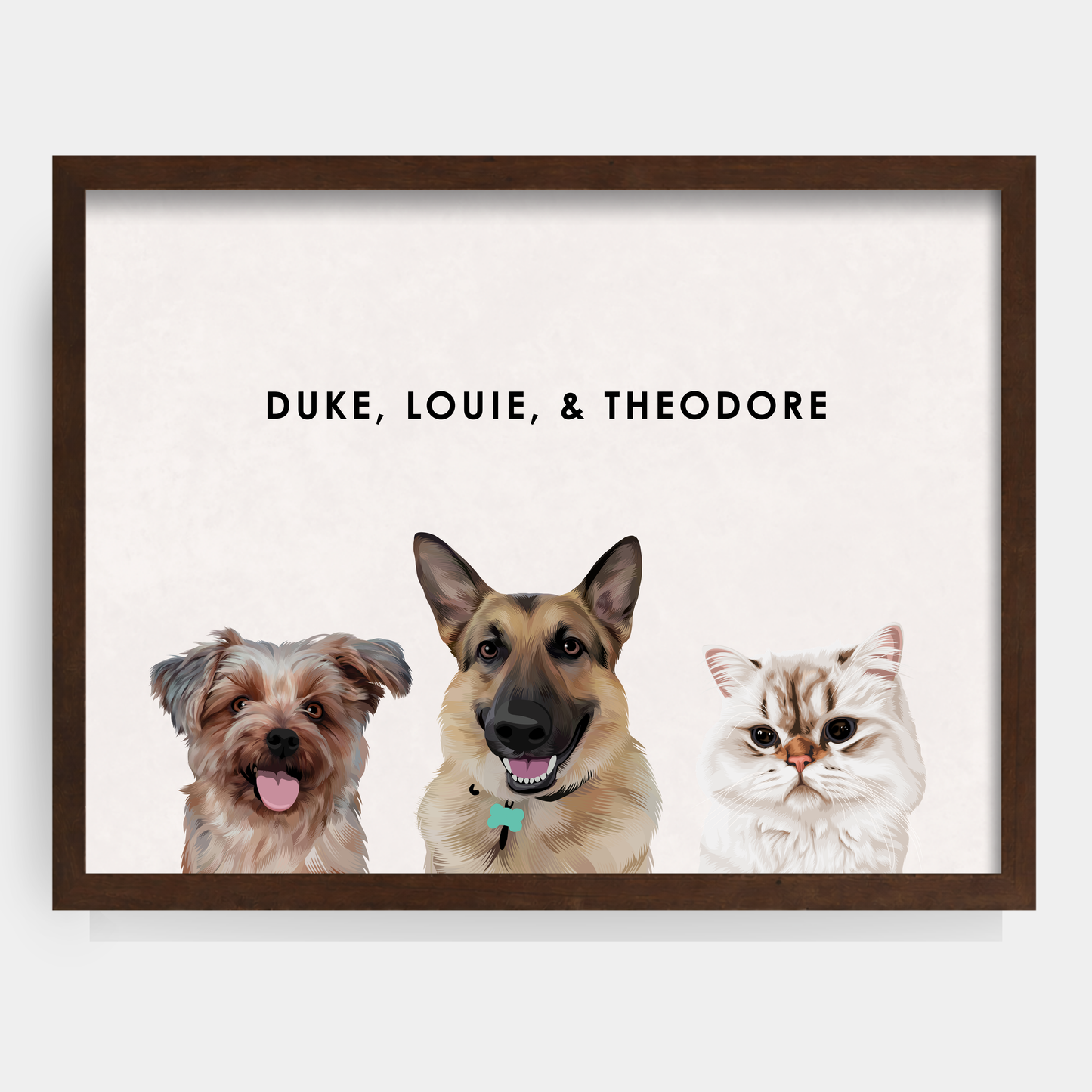 Modern Three Pet Portrait