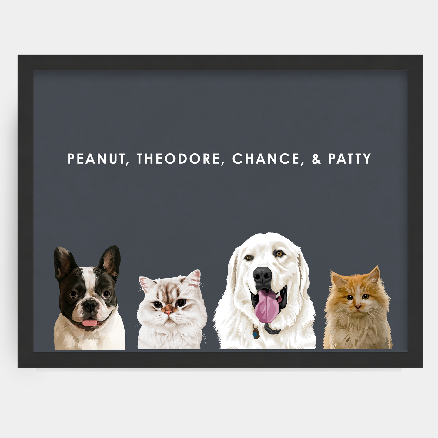 Modern 4 Pet Portrait