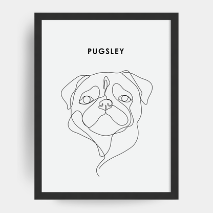 Personalized Line Art Pet Portraits
