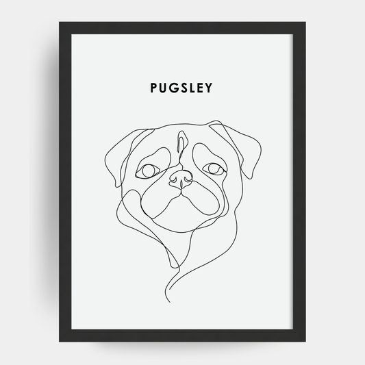 Personalized Line Art Pet Portraits